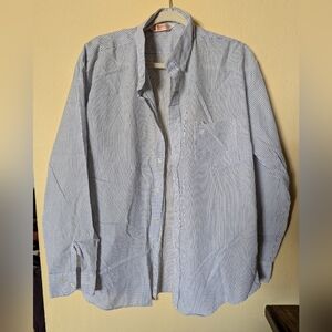 Rapa Blue and White Casual Button Down Shirt